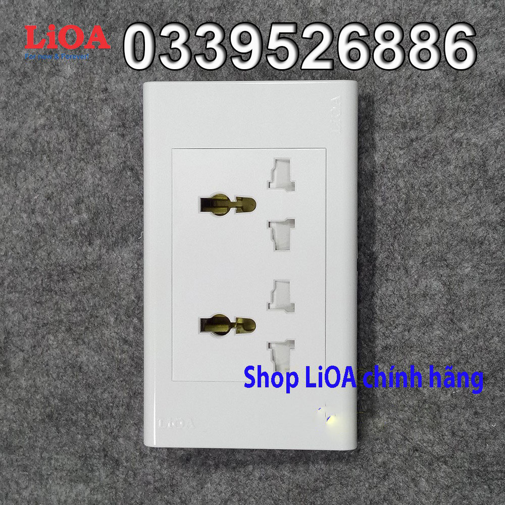 Ổ cắm điện đôi đa năng 3 chấu 16A LiOA (3520W)