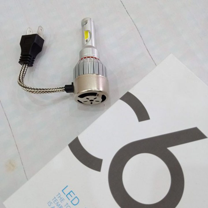 Đèn c6 2 tim chân h4 cho xe máy-hàng cty