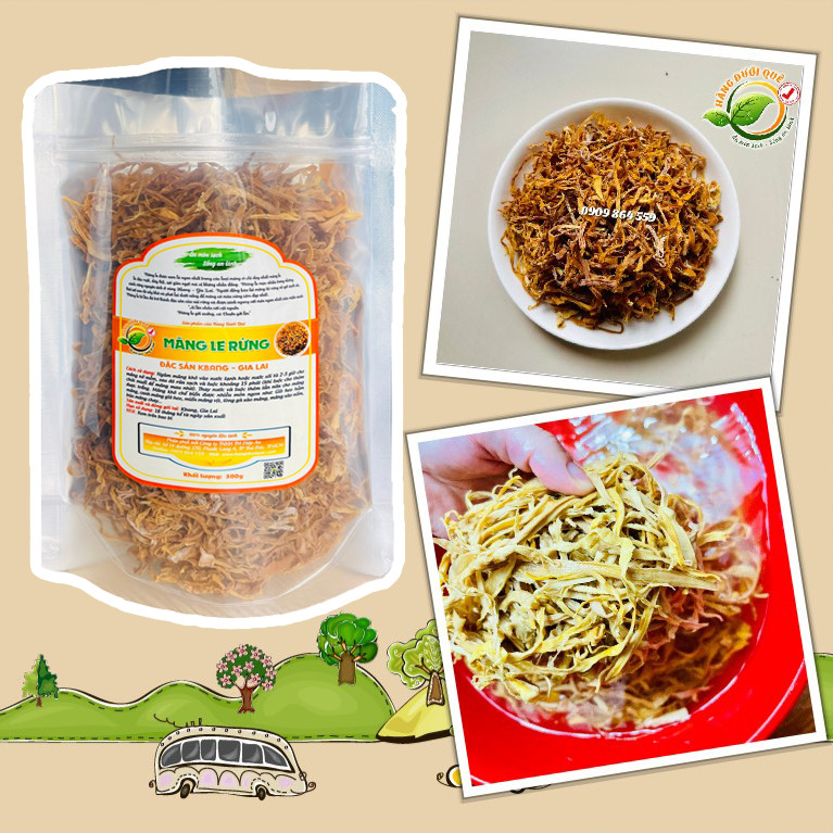 Măng khô xé sợi - Đặc sản măng le rừng nổi tiếng vùng Kbang, Gia Lai