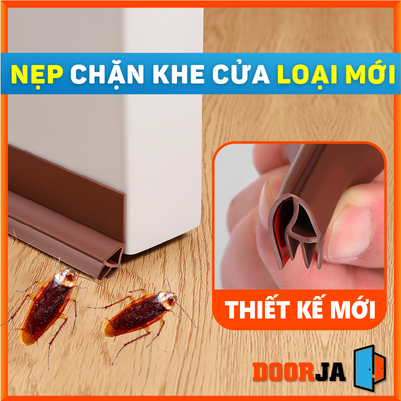 Miếng chặn cửa PVC tam giác cao su đa năng chặn khe hở cửa DOORJA, Thanh nẹp chắn khe hở dán chân cửa, chống bụi, chống côn trùng giảm thoát nhiệt máy lạnh RPVC
