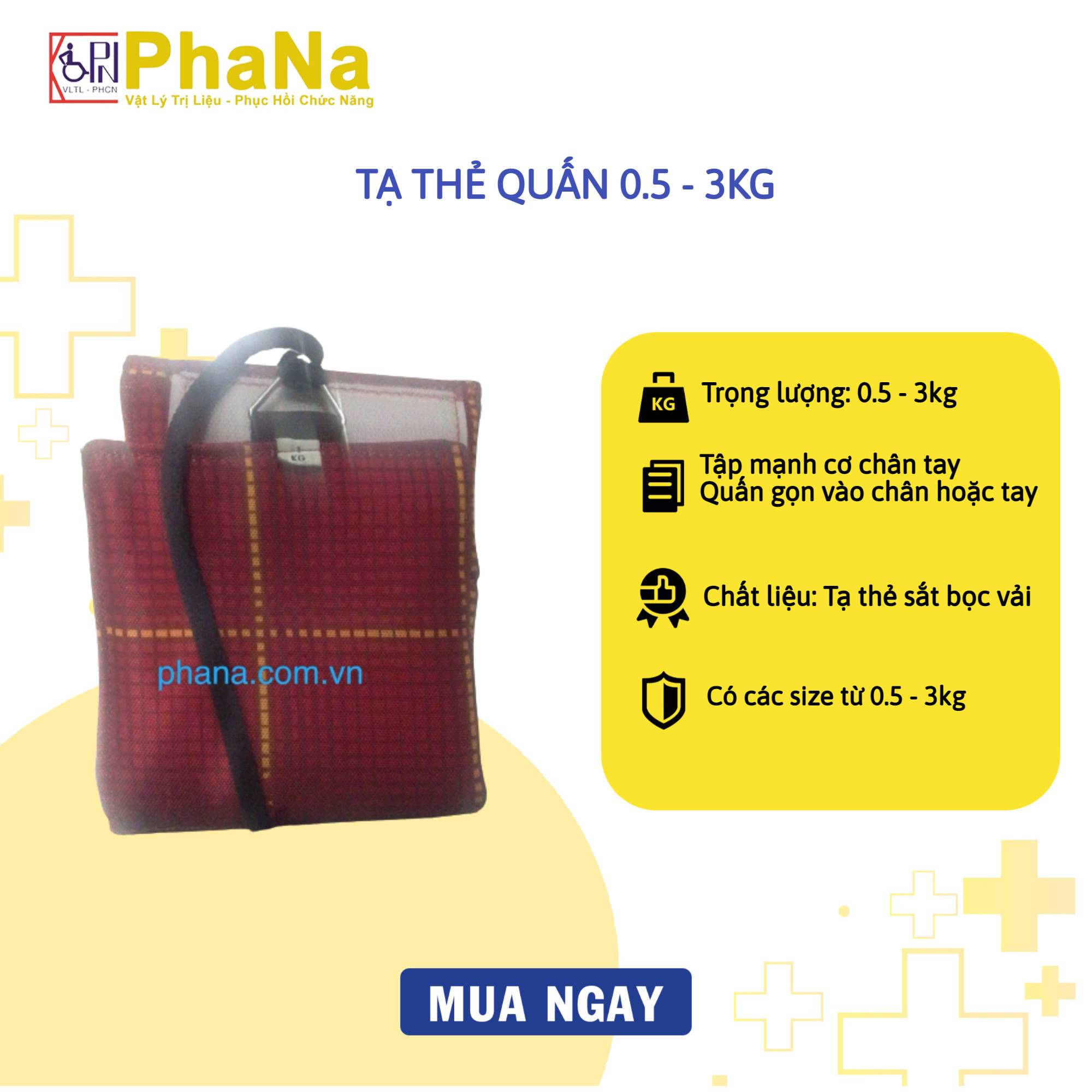 Tạ thẻ quấn 0.5kg - 3kg- pn-ttq