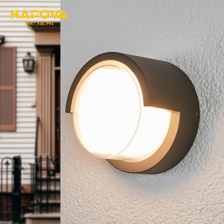 Đèn treo tường, đèn gắn tường ngoài trời trang trí hình tròn HAPOVA VIKIS 1026