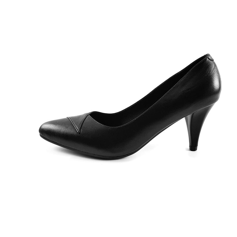Giày cao gót đẹp giày cao gót 7cm da bò thật siêu mềm evelynv 7p1216