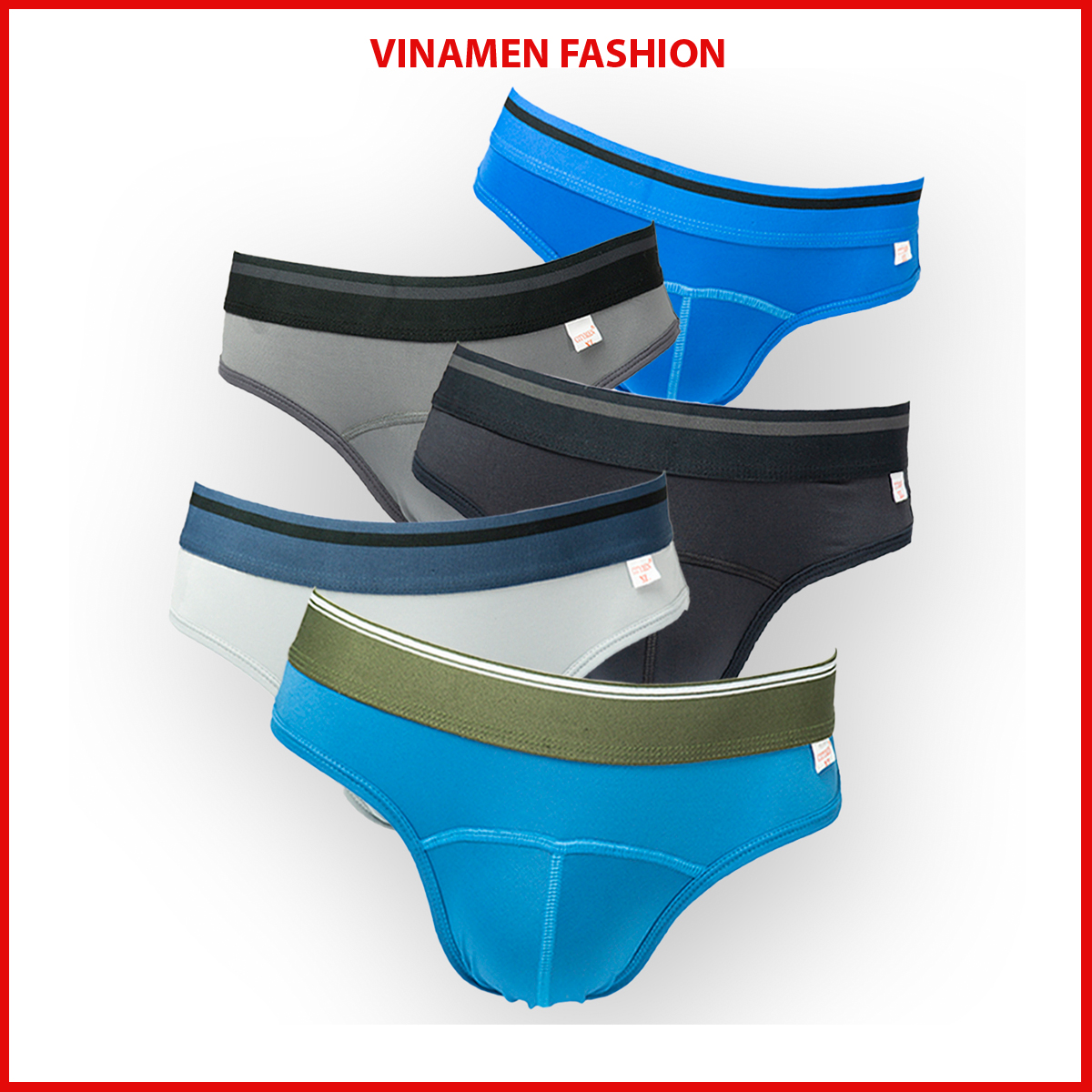 Combo 4 đồ lót nam lưng sọc cao cấp vải thun lạnh 4 chiều thấm hút co dãn tốt sịp nam