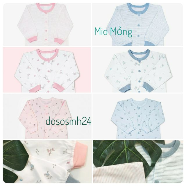 Miomio - áo dài tay cúc giữa vải mỏng phom rộng (0 - 24m), cam kết hàng đúng mô tả, chất lượng đảm bảo an toàn đến sức khỏe người sử dụng