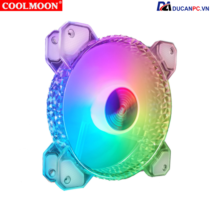 Quạt Tản Nhiệt, Fan Case Led RGB Coolmoon D1 - Đồng Bộ Hub Coolmoon