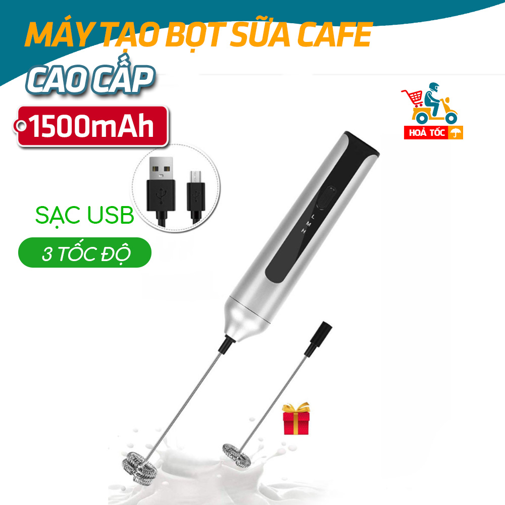 Máy tạo bọt sữa đánh bọt cafe máy đánh cafe có bảo vệ an toàn quá nhiệt