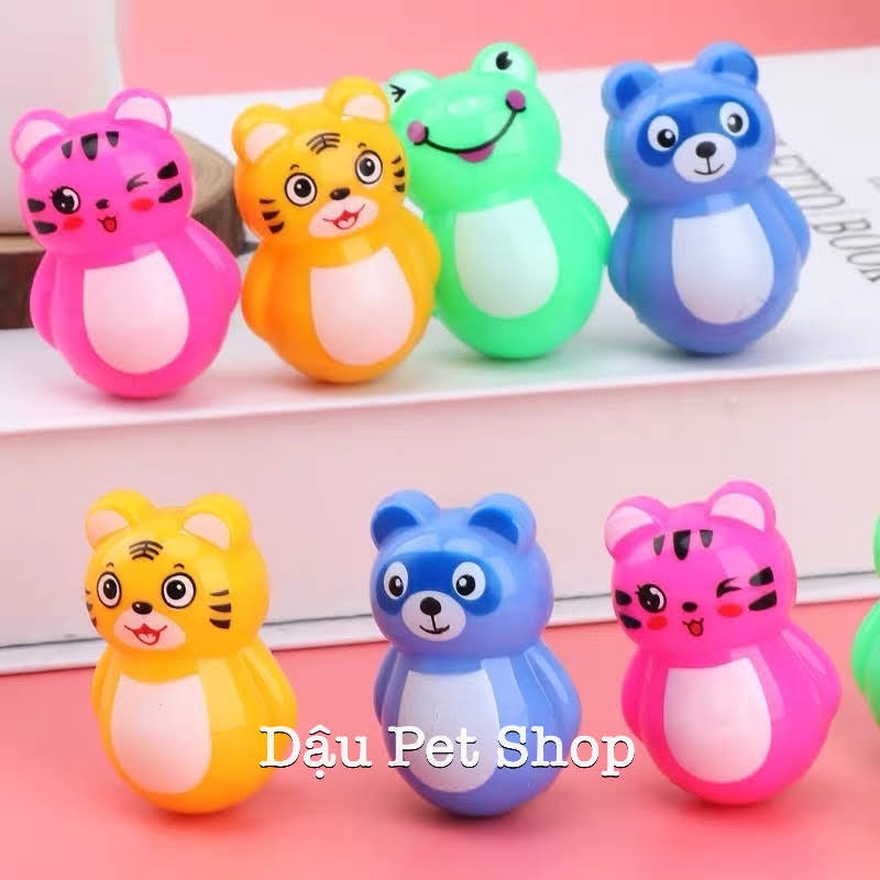 Lật đật mini dễ thương đồ chơi chó mèo