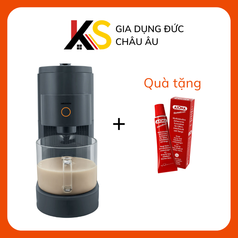 Máy xay nấu sữa hạt Medion MD 11200 có thể tự vệ sinh, 8 chương trình nấu sữa nhập khẩu Đức