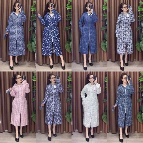 Áo chống nắng toàn thân 2 lớp vải thô, Áo chống nắng toàn thân vải thô 2 lớp, Bộ đồ chống nắng kèm nón và đồ che mặt hình hoa nhí thời trang, siêu đẹp, Áo chống nắng toàn thân 2 lớp vải thô mềm mại, dày dặn