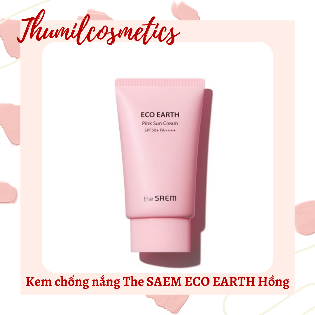 Kem Chống Nắng The Saem Eco Earth Power Hồng