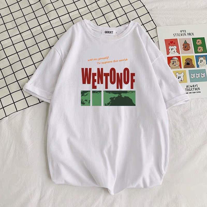 [SALE - HÓT ÁO PHÔNG NAM NỮ CÁ TÍNH ]  Áo phông in wentonof Chất cotton co dãn 4 chiều thấm hút mồ hôi Gỏm 40kg - 70kg