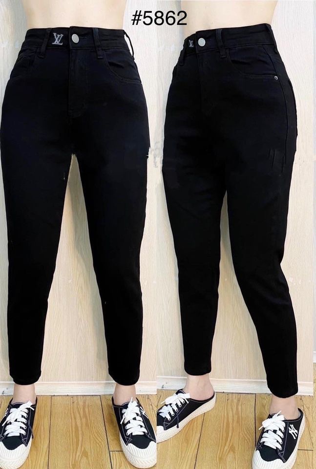 Quần jean baggy đen 9 tấc co dãn 4 chiều bigsize