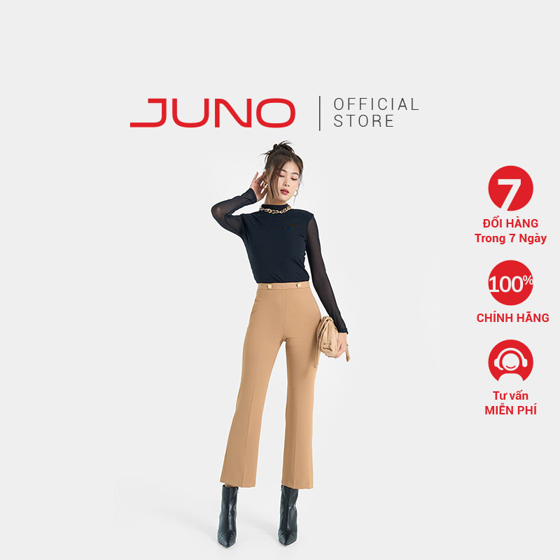 Quần dài ống loe nữ thời trang juno kiểu loe nhẹ jnqda026