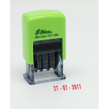 [HCM]DẤU NGÀY THÁNG NĂM TỰ ĐỘNG ĐÓNG LÊN GIẤY THƯỜNG PET-300 - Khắc Dâu Chất Lượng Cao Thương Hiệu Shiny