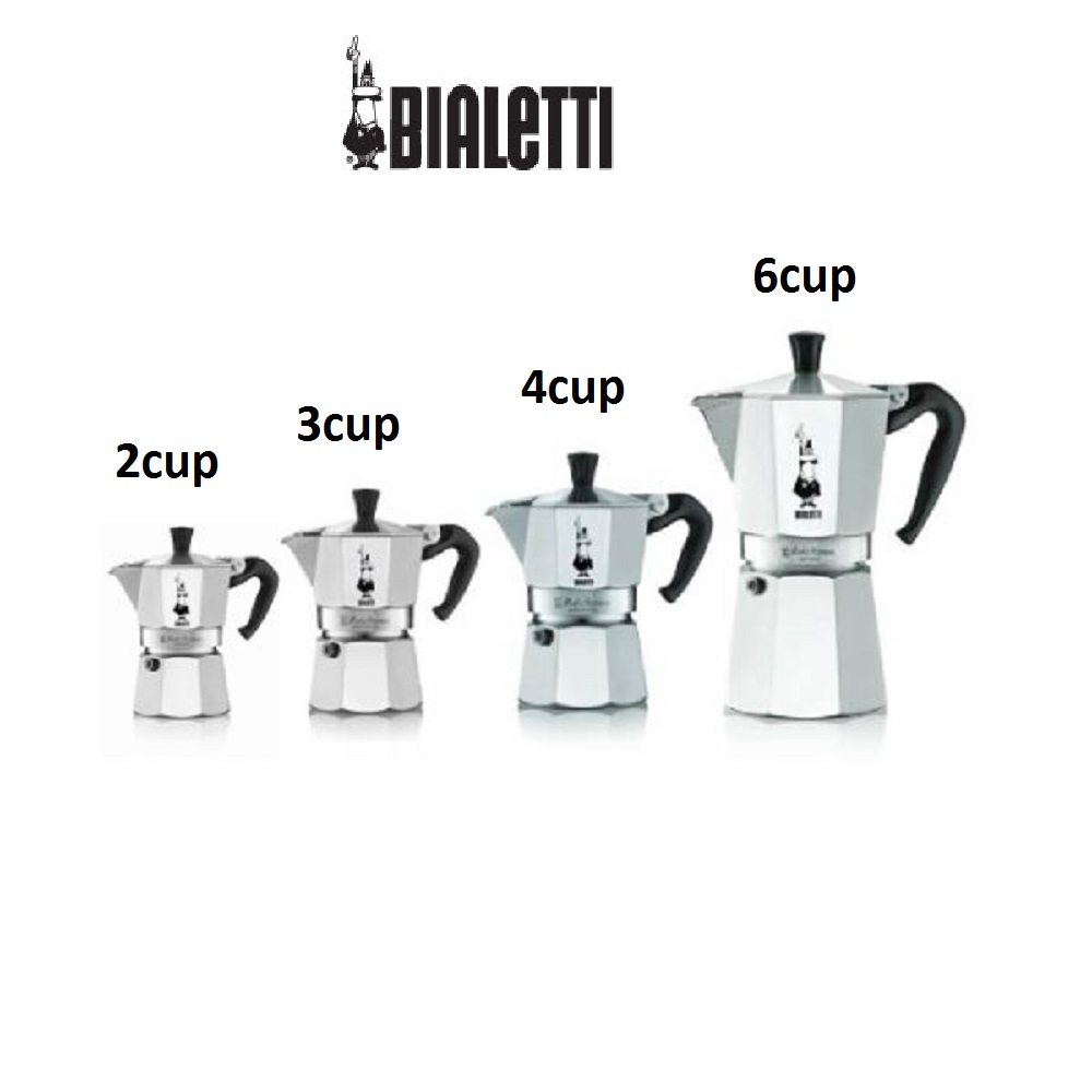 Ấm pha cà phê Bialetti Moka Express (2-6) cup, màu bạc