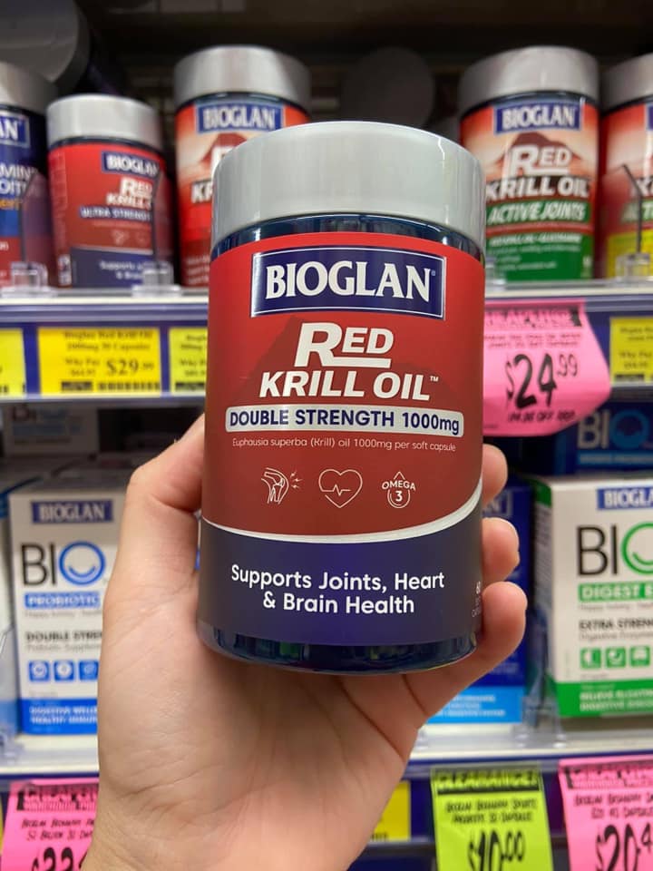 Bioglan Red Krill Oil 1000mg - Dầu nhuyễn thể đỏ
