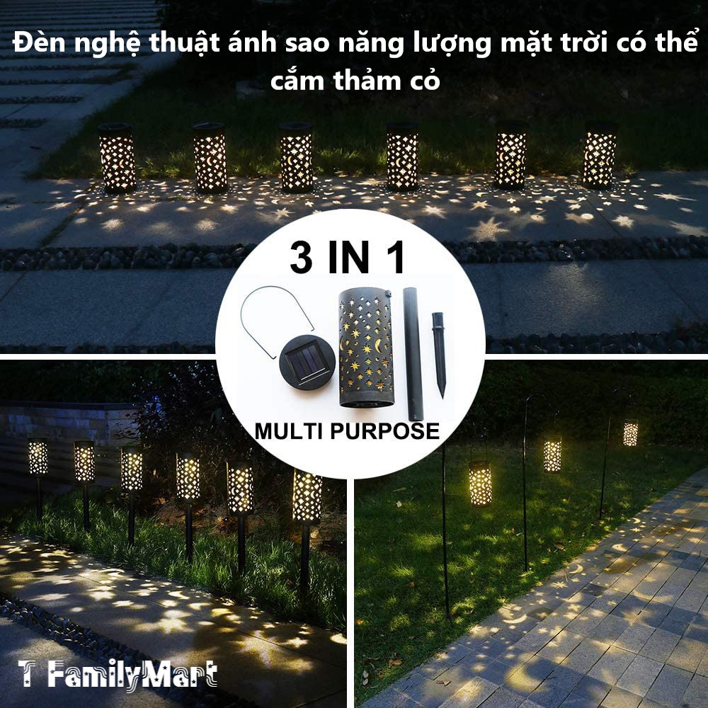 Đèn nghệ thuật ánh sao năng lượng mặt trời (có thể cắm thảm cỏ)-T FamilyMart