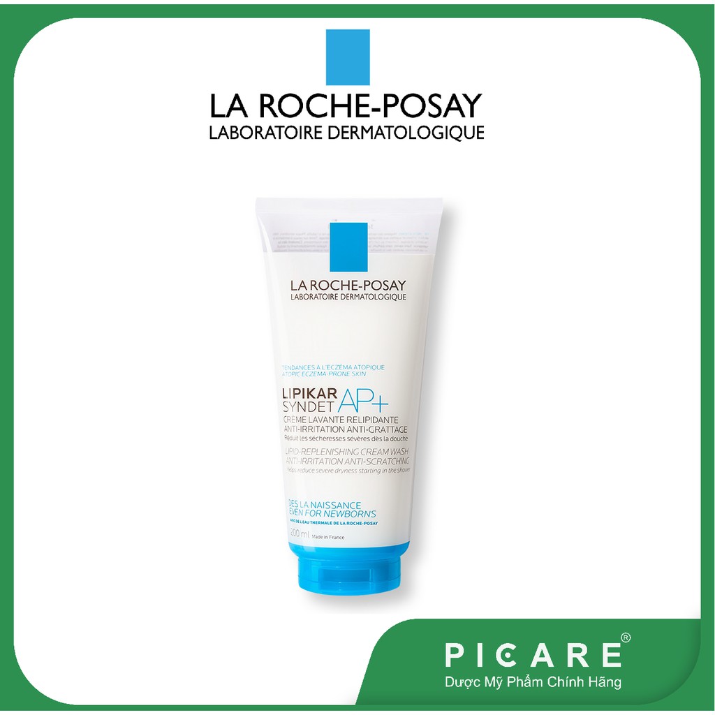 [GIẢM 20K ĐƠN 399K] La Roche Posay Sữa Rữa Mặt Và Tắm Lipikar Syndet AP+ 200ml