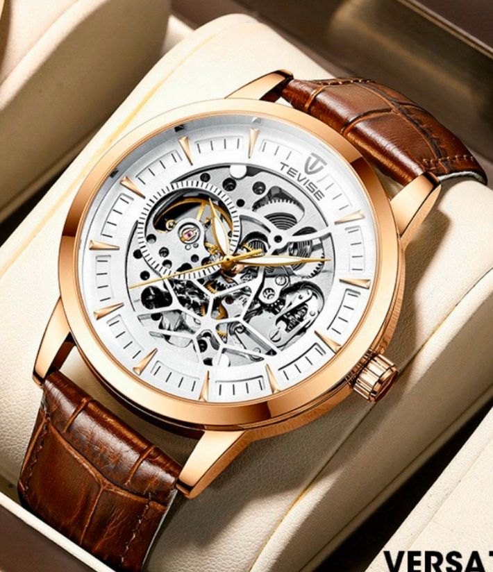 Top 3 đồng hồ nam tevise thụy sỹ sang trọng đáng mua nhất - mua ngay đồng hồ tevise thụy sỹ chạy cơ tự động, mặt kính chống chầy, chống xước,chống nước,dây da cao cấp, vỏ thép không rỉ.