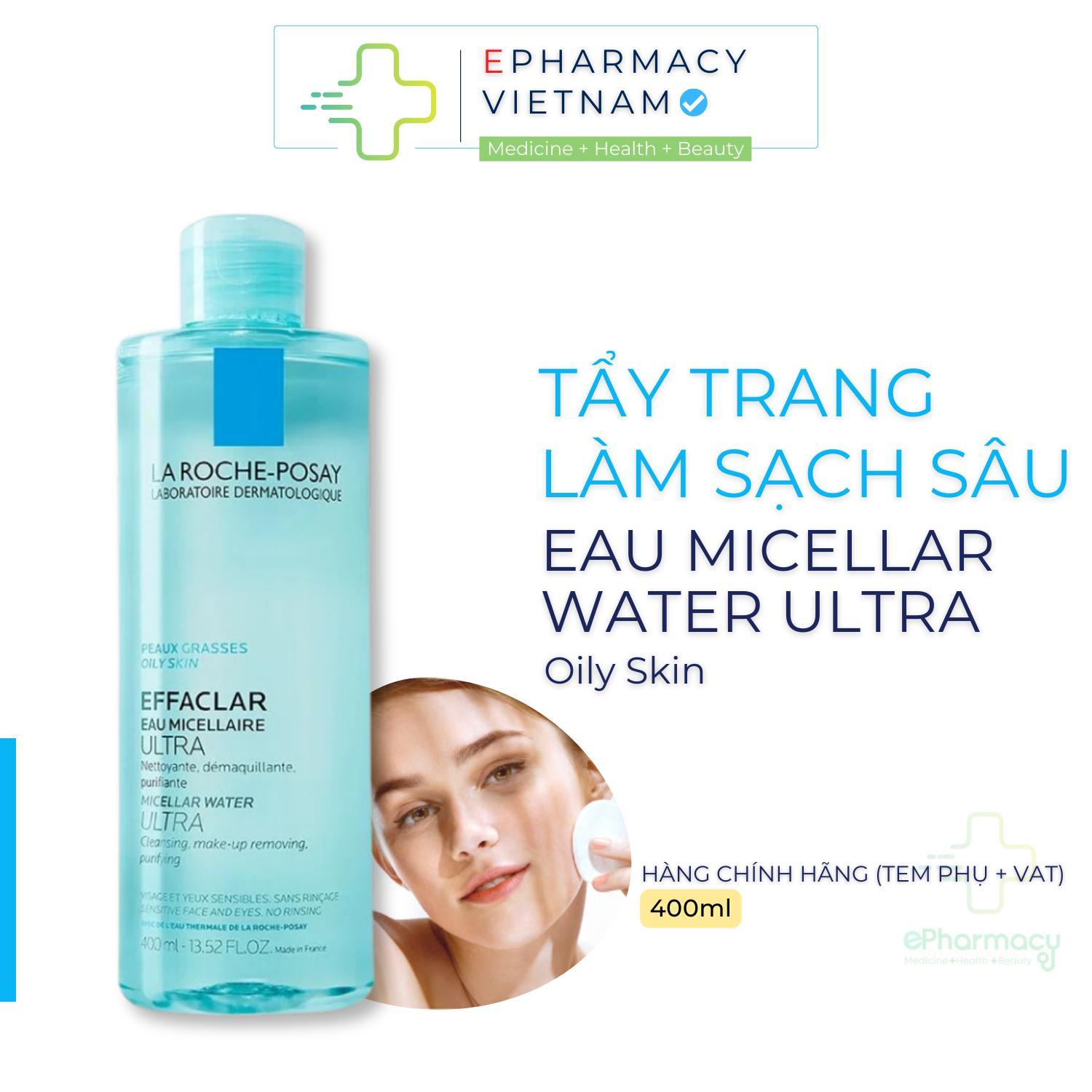 Nước Tẩy Trang LA ROCHE POSAY Effaclar Micellar Water For Oily Skin Dành Cho Da Dầu 400ml