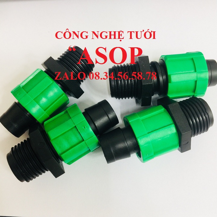 50 Nối ren 21mm ra ống 16mm mềm dùng trong hệ thống tưới nhỏ giọt hoặc lọc thủy sinh