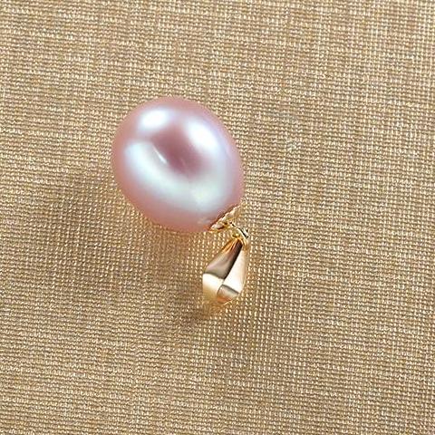 [HCM]Mặt dây chuyền ngọc trai thật 9-10li chuôi bạc mạ vàng