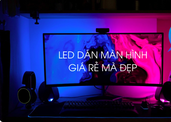 Đèn led dán viền màn hình phản ứng ánh sáng và màu sắc theo nội dung màn hình sử dụng hệ điều hành windows ,mac os( 4K HDR ) hỗ trợ home assistant