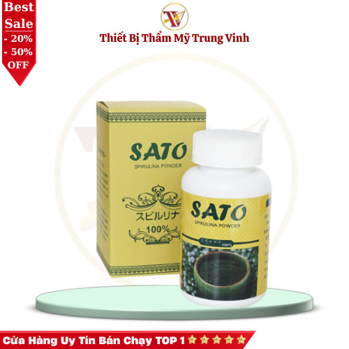 Tảo xoắn sato dưỡng da làm trắng dạng bột nhật bản