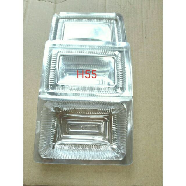Hộp nhựa định hình H55 - Lốc 100 cái - Hộp Nhựa trong suốt đựng thực phẩm
