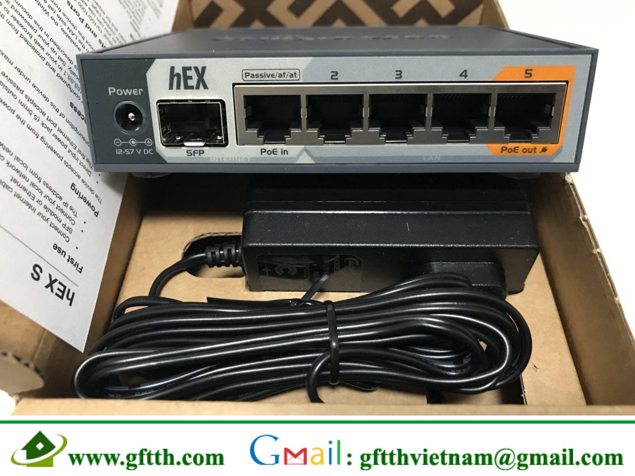 MikroTik RB760iGS hEX S đầy đủ Gigabit POE quang router