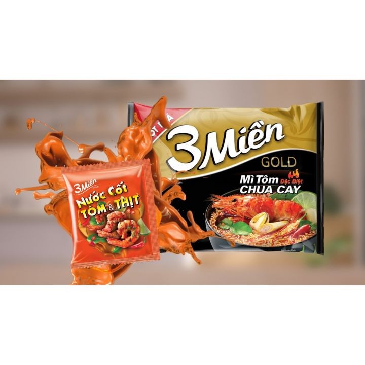 Thùng mì tôm 3 miền 30 gói tôm/ bò
