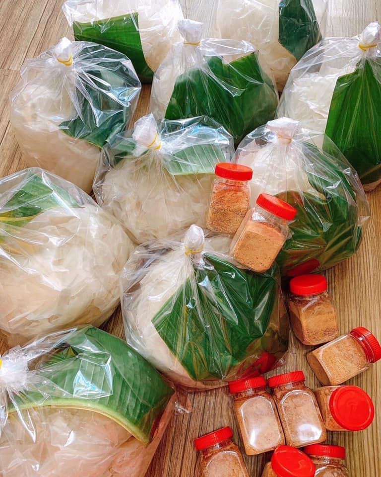 Set bánh tráng phơi sương 500gr +100gr muối nhuyễn