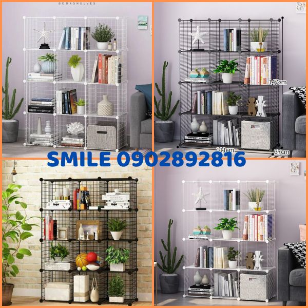 Kệ lưới - kệ tủ nhiều tầng lưới thép tiện ích chịu lực tốt - mẫu 12ô