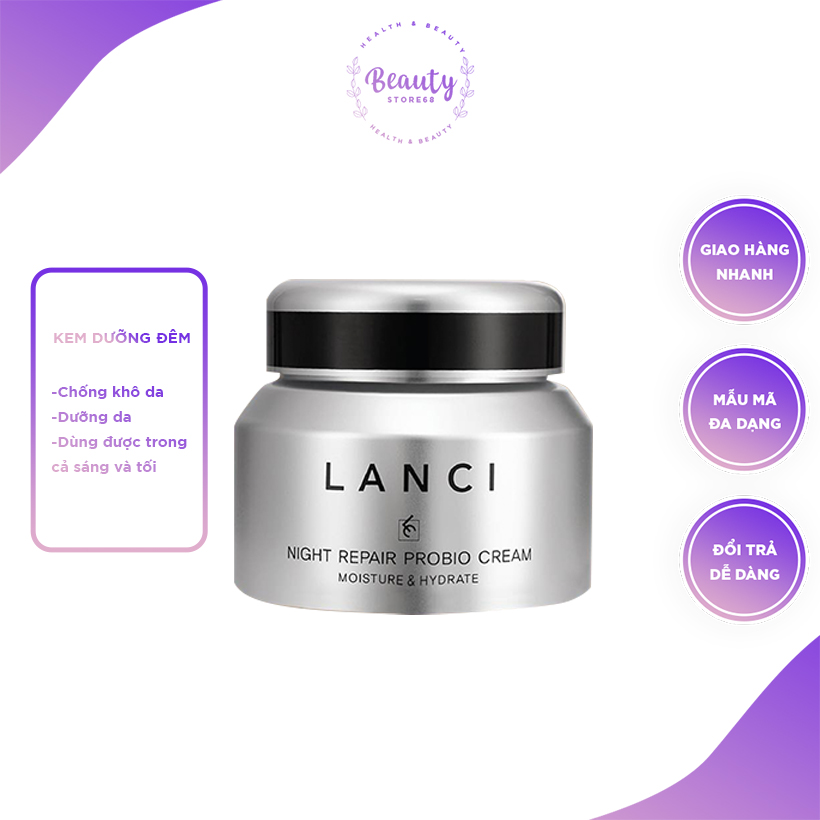 Kem dưỡng ẩm da mặt ban đêm lanci hộp 50ml bs15 dưỡng ẩm phục hồi da - beauty store68