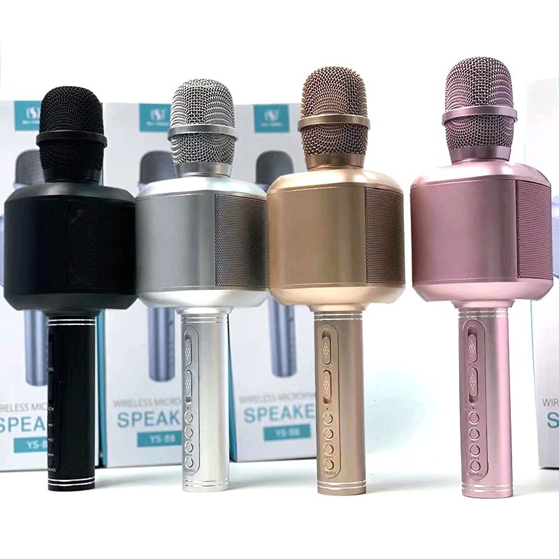 [HCM]MICRO Giá Rẻ Micro Karaoke Bluetooth YS 88 Micro Kiêm Loa Karaoke SU YOSD Chỉnh Echo Ngay Trên Mic Tích Hợp Thay Đổi Giọng Nói Siêu Hút Tiếng Hát Cực Hay Chống Hú Siêu Tốt Bắt Sóng FM Hát Là Thích. BH 12 TH