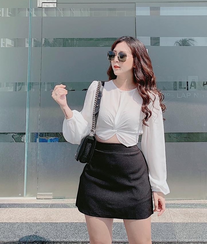 (MẪU MỚI) Set Áo Xoắn Eo Kèm Chân Váy Chữ A Chất Lụa Kaki Phù Hợp Đi Làm Đi Chơi Đi Tiệc