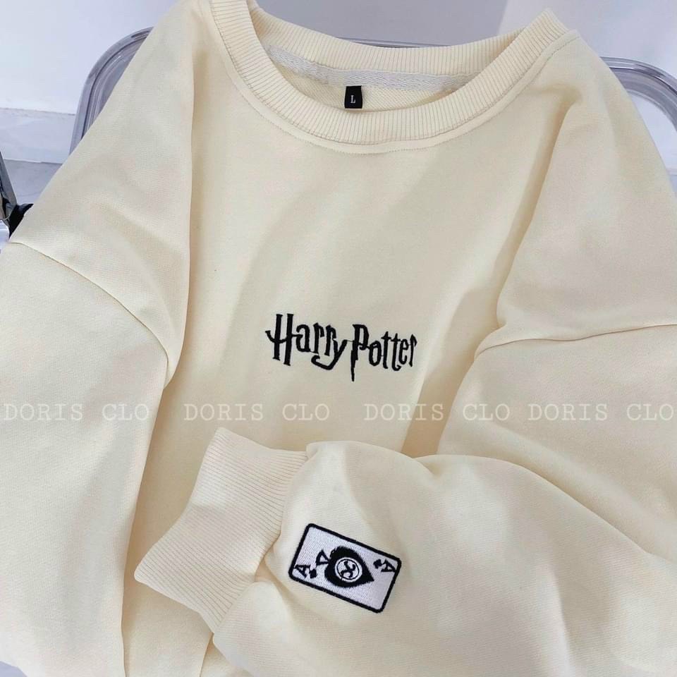 [FREE SHIP] Áo Khoác Hoodie- Áo Khoác Sweater- Áo Khoác Nỉ Chui Đầu Tay Phồng Haryporter  Chữ Thêu Siêu Cute Tp