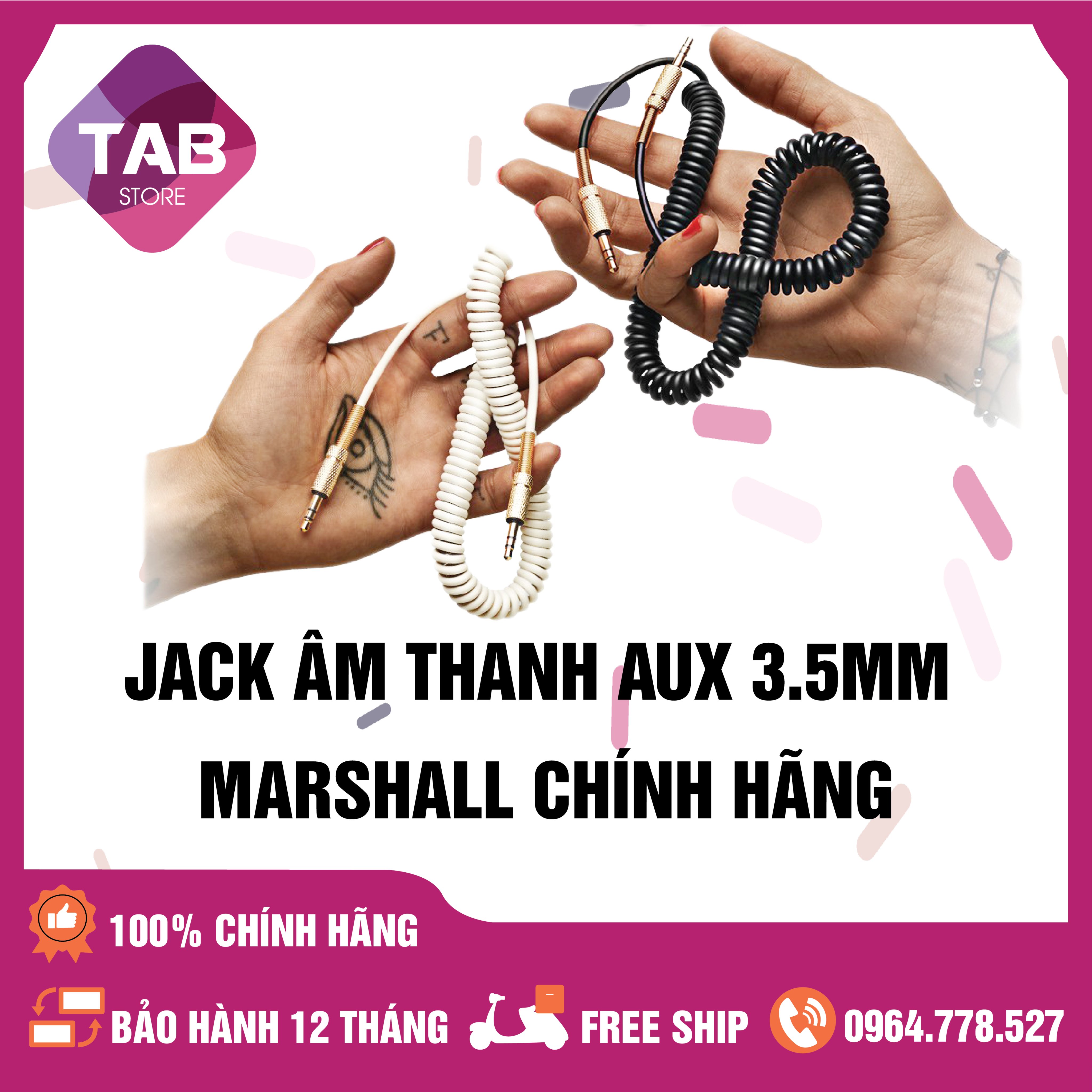 Jack AUX 3.5 Marshall Chính Hãng - Bảo Hành 12 Tháng