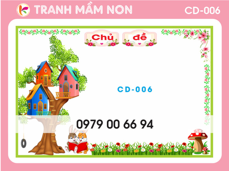 Decal mầm non - góc chủ đề 006