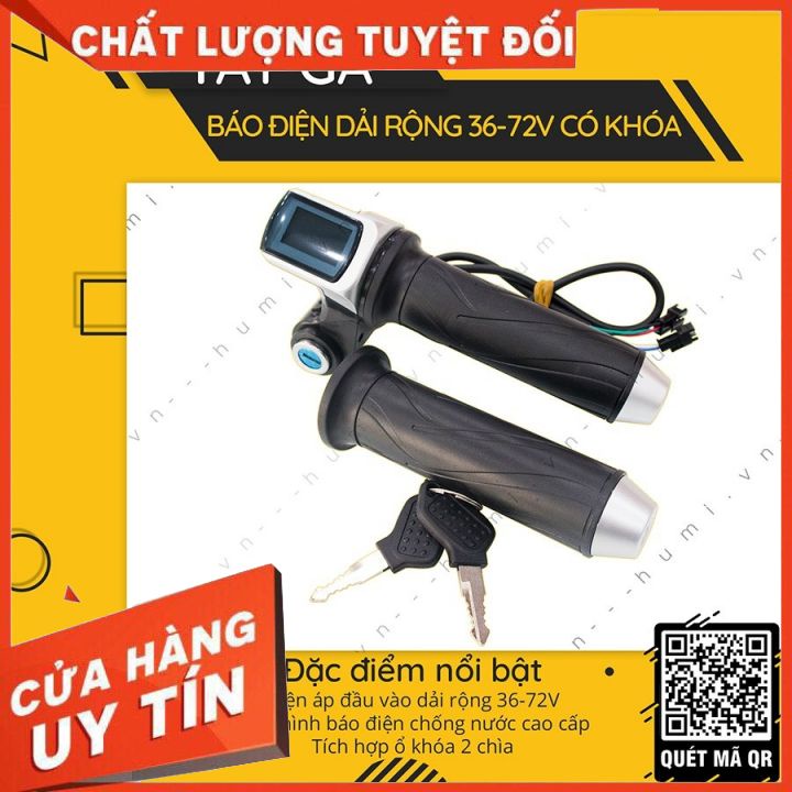 Tay ga 🚛 tay ga báo điện rải rộng 36-72v có khóa