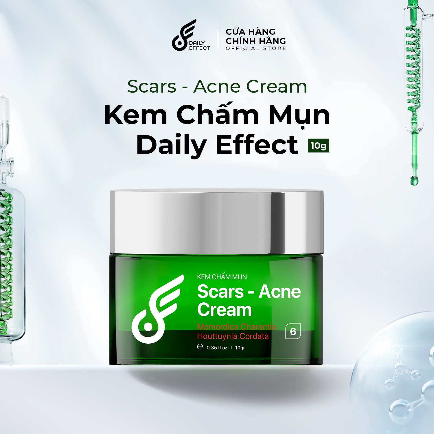 Kem Chấm Mụn DAILY EFFECT Khổ Qua Rừng & Rau Diếp Cá - DAILY ACNE CREAM 10g