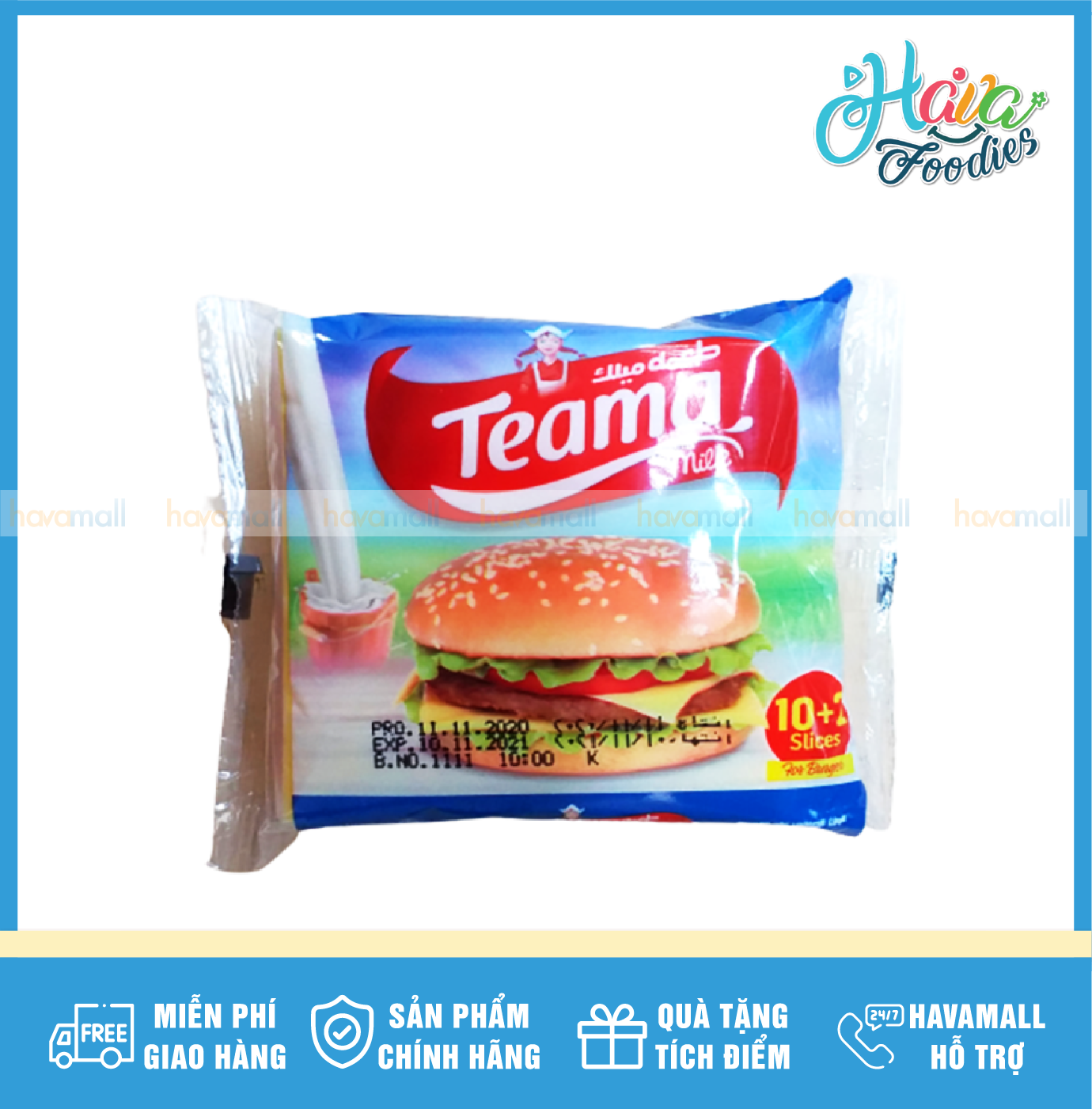 Phô mai ai cập lát teama- processed slices cheese 200g