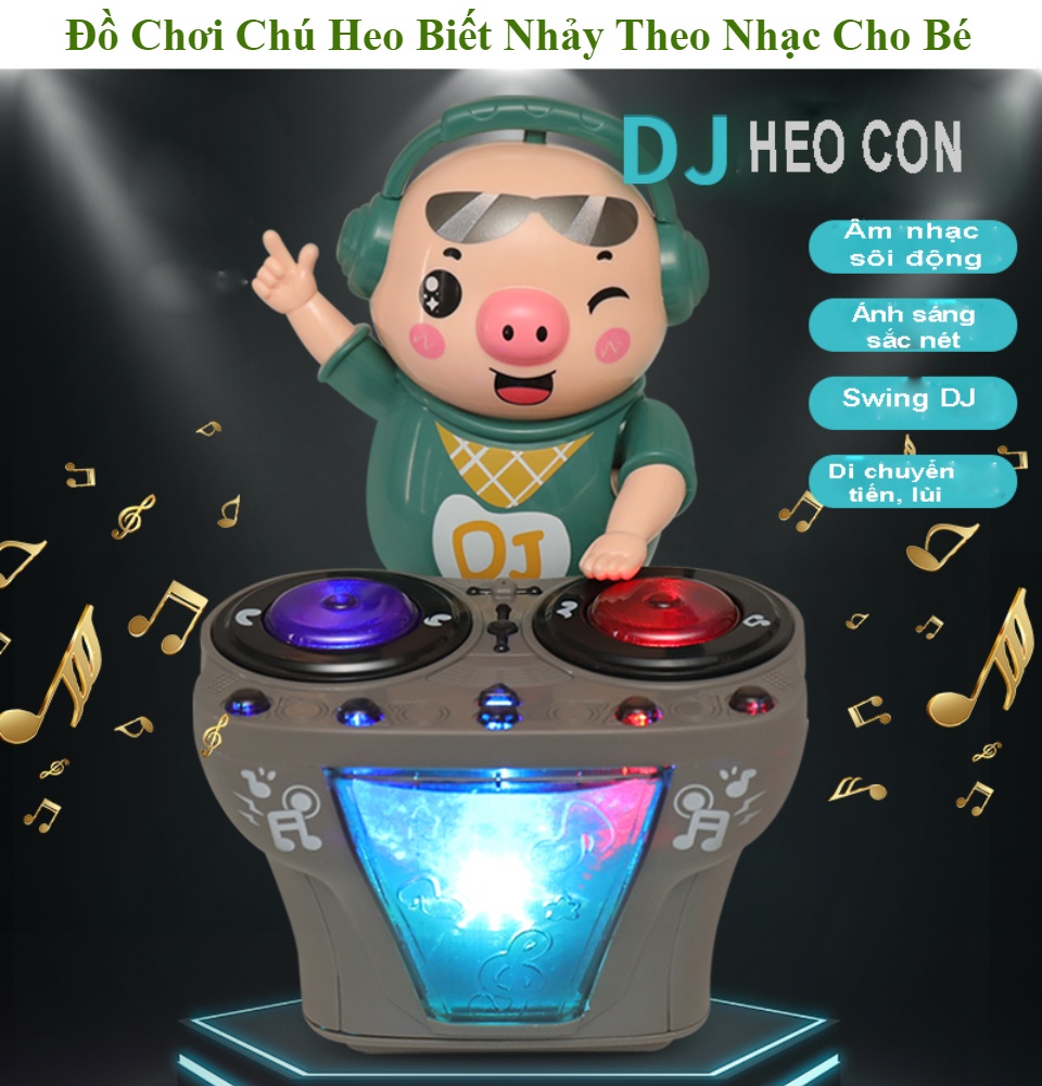 [HCM]Đồ chơi phát nhạc chú heo ngộ nghĩnh DJ Rythm of Music tại Chú heo chơi nhạc DJ năng động diêu dễ thương nhảy theo choi heo dj Chất Lượng Giá TốtChú Heo Chơi Nhạc DJ Nhảy Theo Nhạc Và Đèn Vui Nhộn