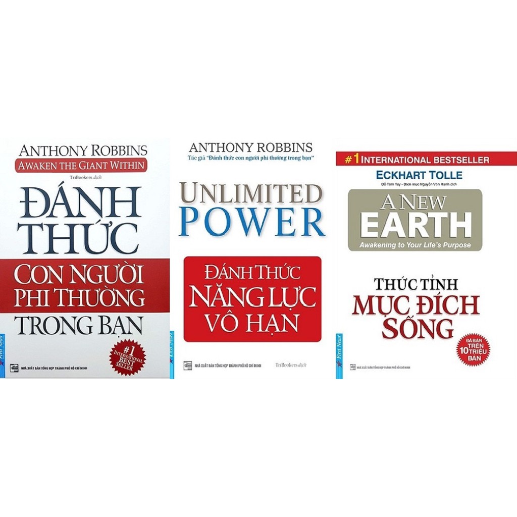 nguyetlinhbook Sách Xịn - Combo Đánh Thức Con Người Phi Thường Trong Bạn + Đánh Thức Năng Lực Vô Hạn + Thức Tỉnh Mục Đích Sống (nguyetlinhbook).