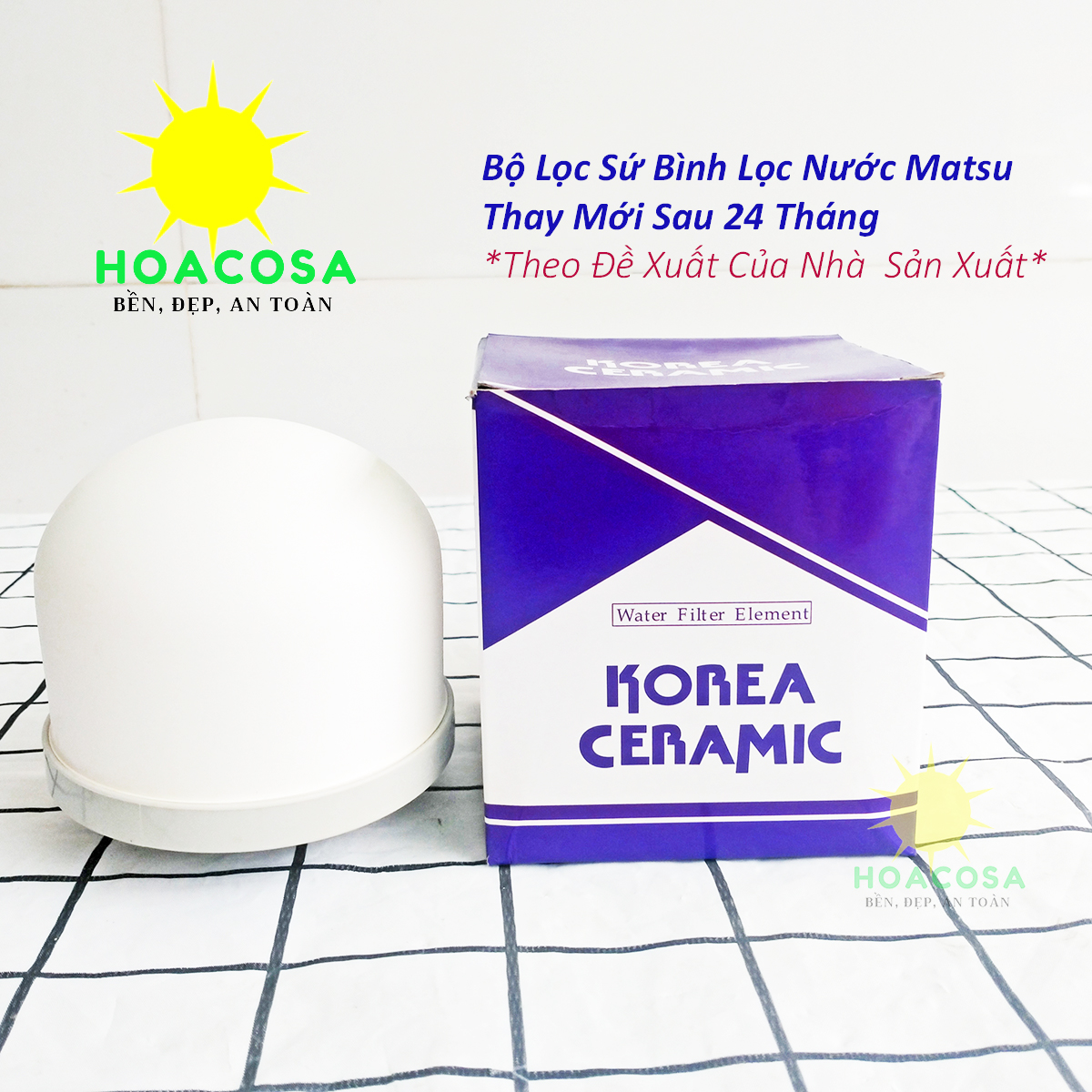 Cột lọc sứ bình lọc nước matsu - hàng chính hãng duy tân, đồ gia dụng hoacosa.