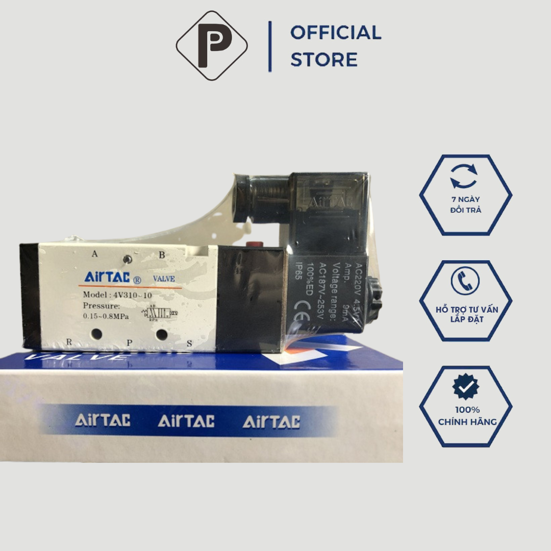 Van điện từ khí nén airtac 4v310-10 loại van khí nén thiết kế nhỏ gọn tiện dụng loại tốt