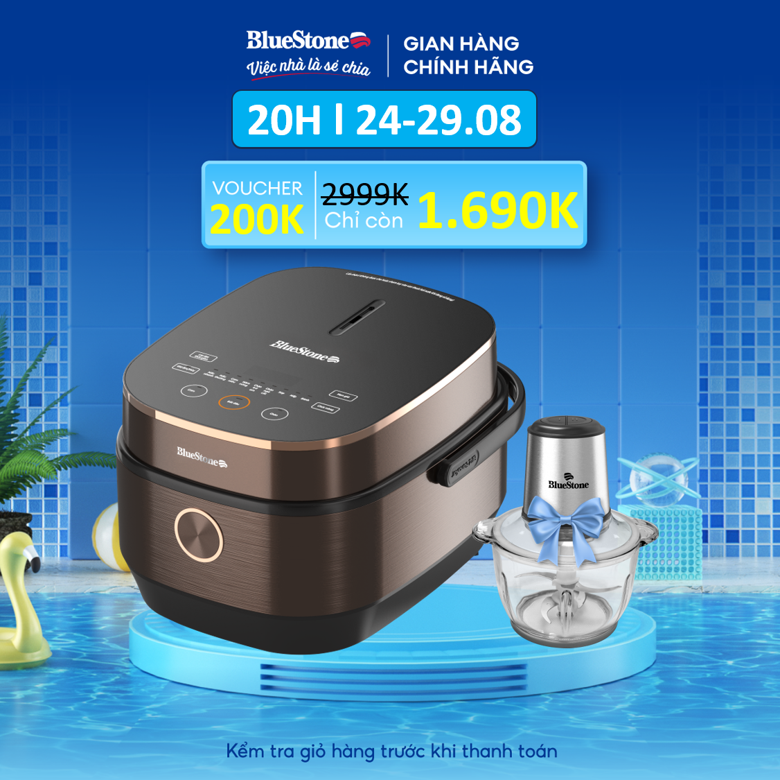 Nồi Cơm Điện Tử Lòng Niêu BlueStone RCB-5949 (1.5 Lít) - Phù hợp 4-6 Người - Bảo hành 2 năm - hàng chính hãng