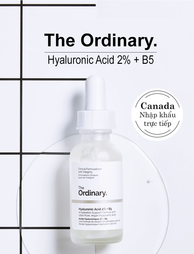 The Ordinary Hyaluronic Acid 2% + B5 Serum Dưỡng Ẩm Cấp Nước Dành Cho Da Dầu Moisturizing Skin Care Firming Serum 30ml