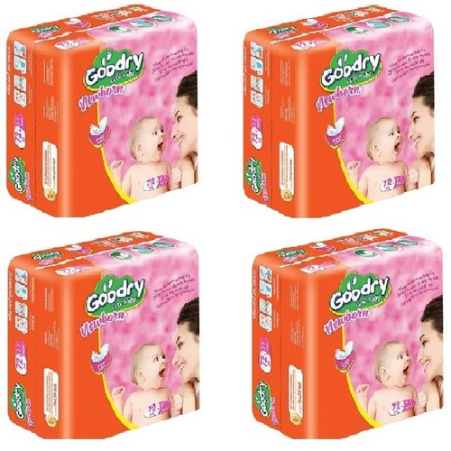Combo 4 bịch lót sơ sinh goodry new born 288 miếng